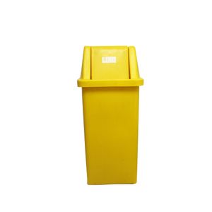 Lixeira basculante quadrada 55l amarela – Belosch