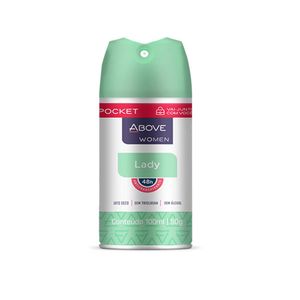 Desodorante aerosol antitranspirante above pocket feminino lady 100ml - Above
