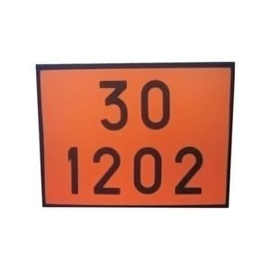 Placa de sinalização 30 1202 30x40cm diesel / UN / Plastc