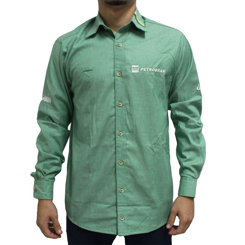 Camisa Social Gerente Manga Longa Masculina G POSTOS PETROBRAS
