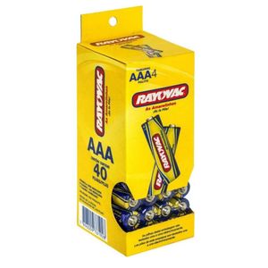 Pilha zinco AAA Rayovac tubo 40 pilhas