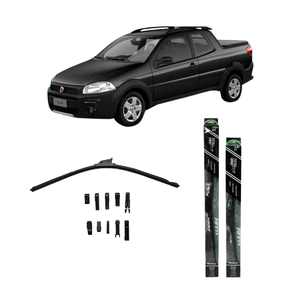Kit palheta do limpador de para-brisa TotalClip Flex 22"e 17" para Fiat Strada De 1996 até 2019 Redux32